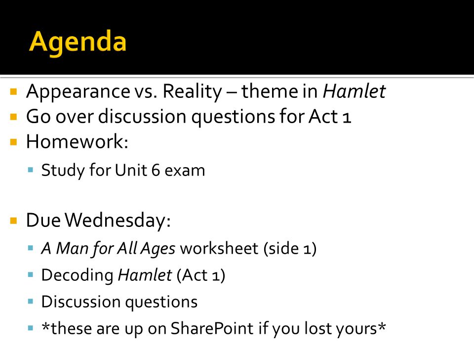 Appearance and reality in hamlet essay